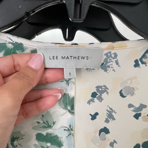 Lee Mathews Eloise Contrast Two-Tone Floral Maxi w/ Puff Sleeves - Picture 10 of 10